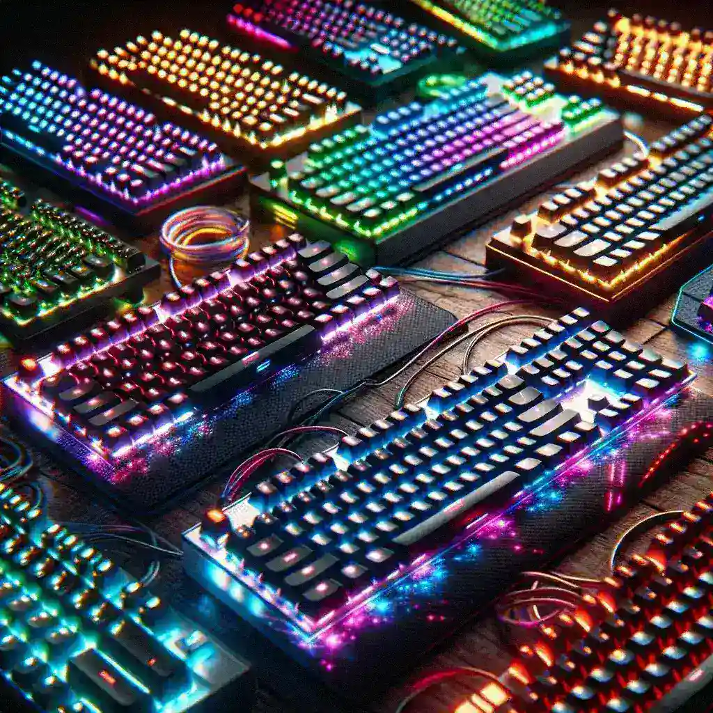 Como alterar as configurações de cor RGB no meu teclado mecânico?